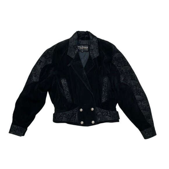 Wilsons Jackets & Blazers - Vintage Wilsons Jacket Womens Sm Black Leather Crop Festival Y2K Western Cowgirl